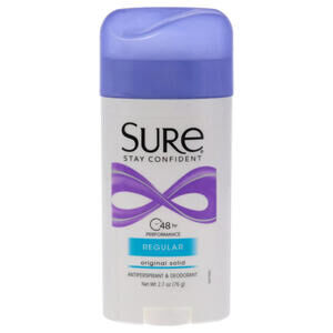 Sure Regular Original Solid Anti-Perspirant Deodorant for Men and Women, 2.7 Oz
